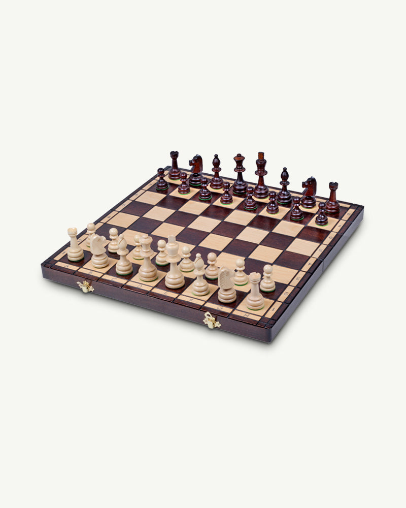 Échiquier en bois de hêtre pliable fait à la main