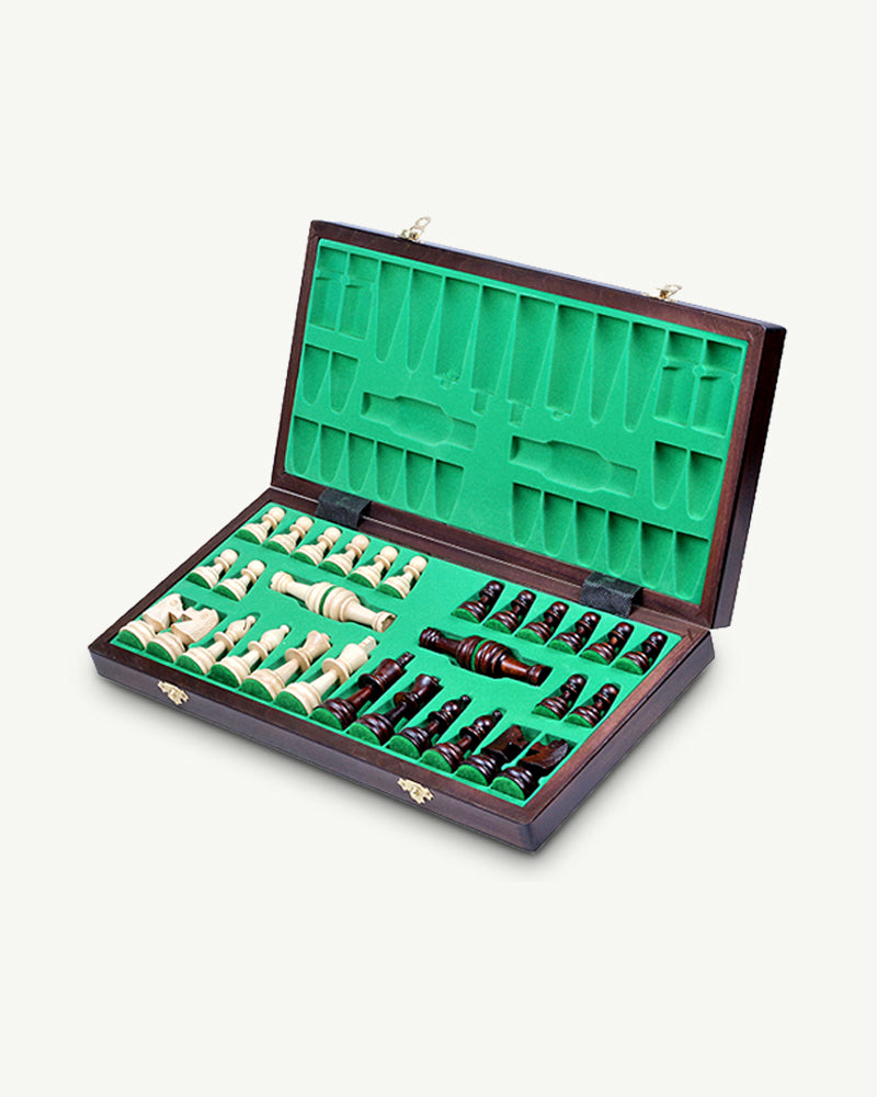 Échiquier en bois de hêtre pliable fait à la main