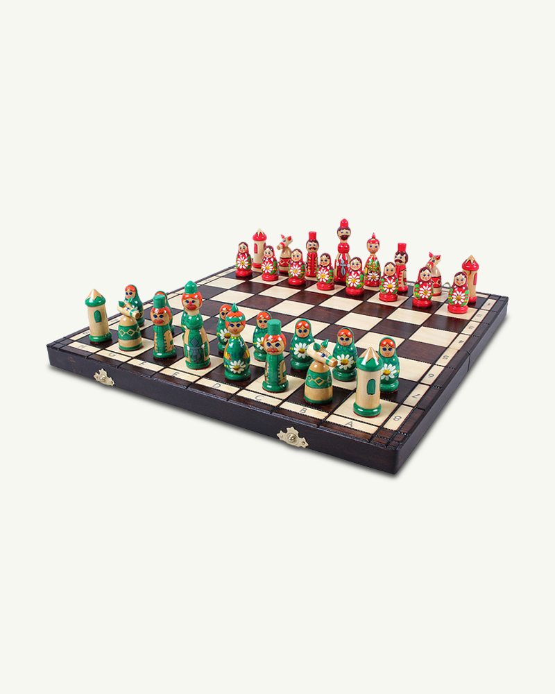 Jeu d'échecs russe vert
