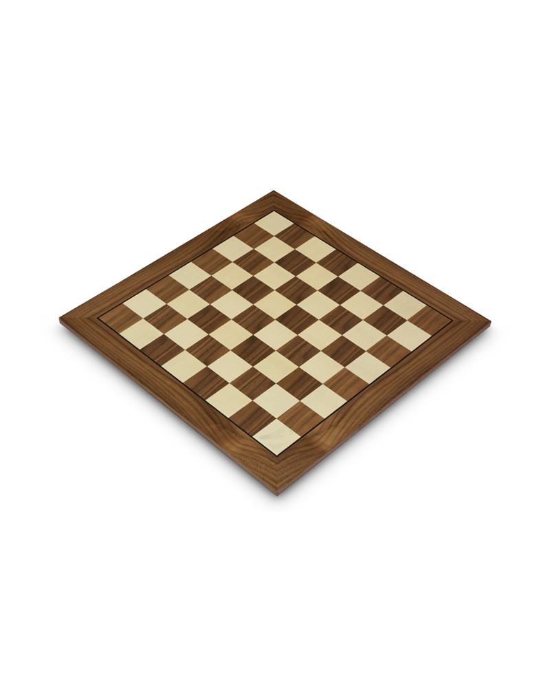 Plateau de jeu d’échecs en bois noble