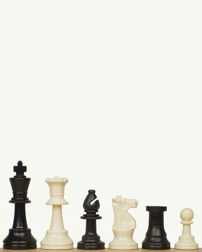 Pièces d'échecs staunton en plastique