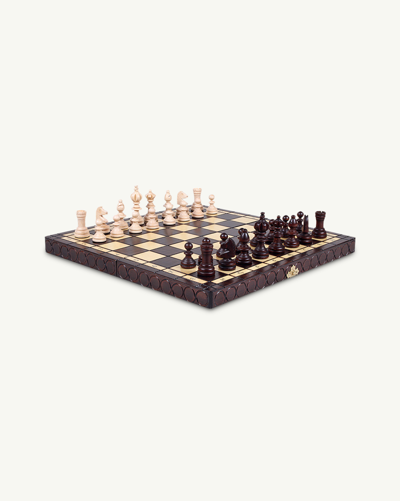 jeu echecs bois massif artisanal