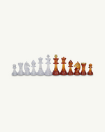 Pièces d'échecs ambre