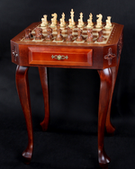 table jeu d'échecs bois luxe