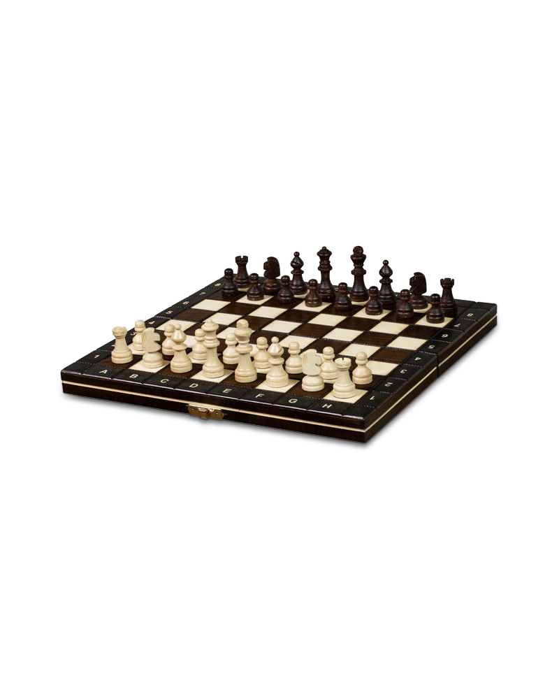 Jeu d'échecs en bois magnétique pliable