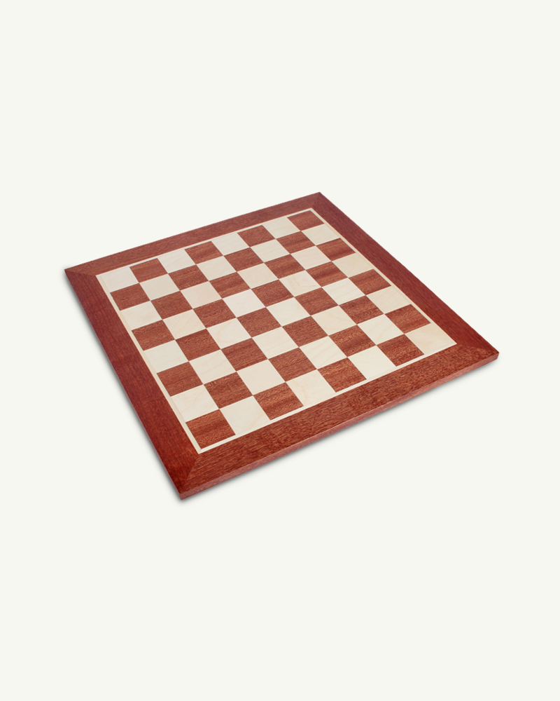 Plateau de jeu d'échecs en bois d'acajou sans les pions